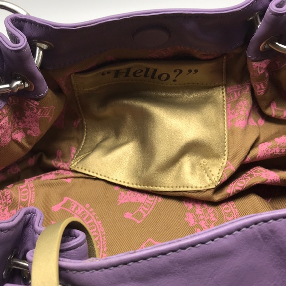 New Juicy Couture Purple Leather To Handle Bag - Picture 7 of 8